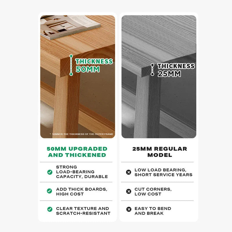 Dining Table 1.8M Solid Wood Square Kitchen Furniture