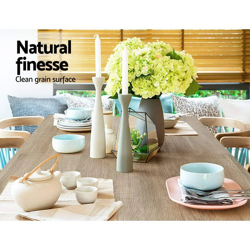 Dining Table 4 Seater Wooden Kitchen Oak 120cm Cafe
