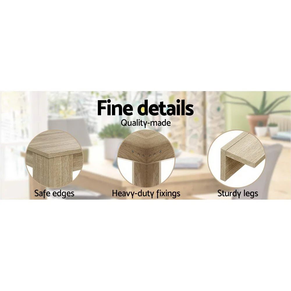 Dining Table 4 Seater Wooden Kitchen Oak 120cm Cafe