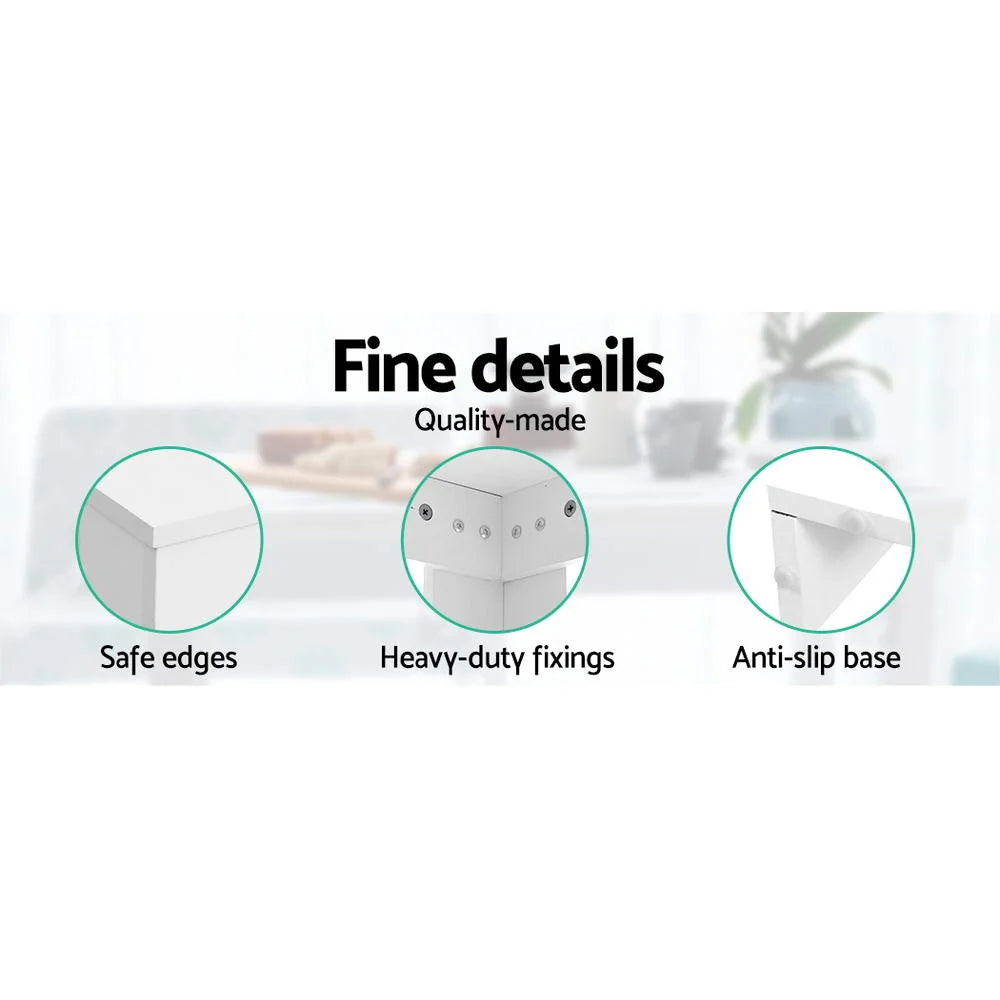 Dining Table 4 Seater Wooden Kitchen Tables White 120cm