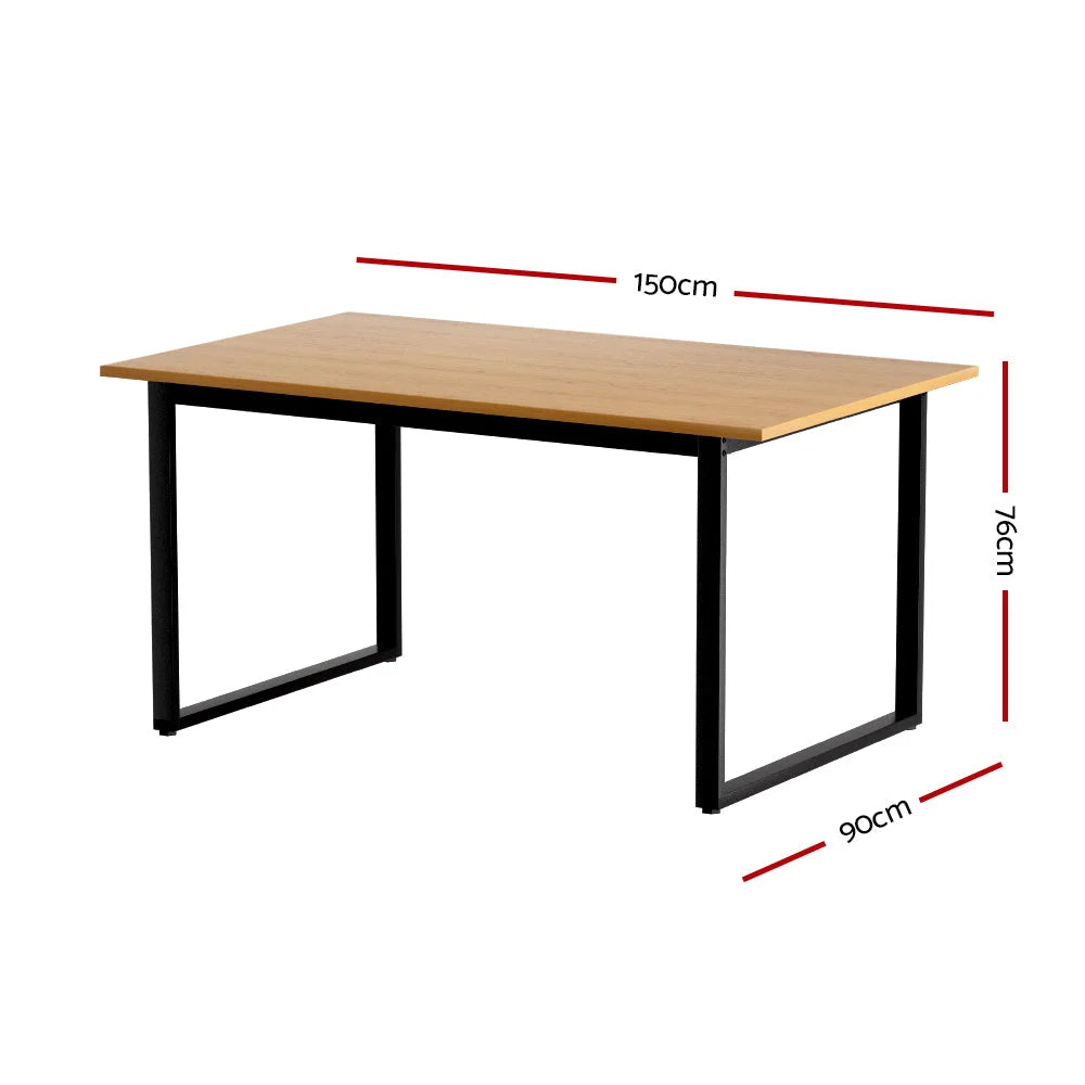 Dining Table 6 Seater Kitchen with Caf Rectangular Wooden Table 150cm