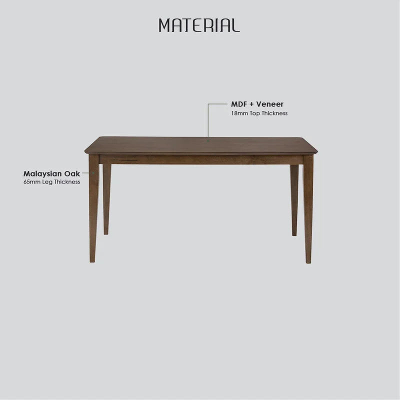 Dining Table Allergo Timber - 150cm - Natural - Furniture