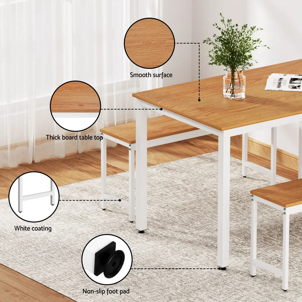 Dining table with chairs desk bench kitchen sets