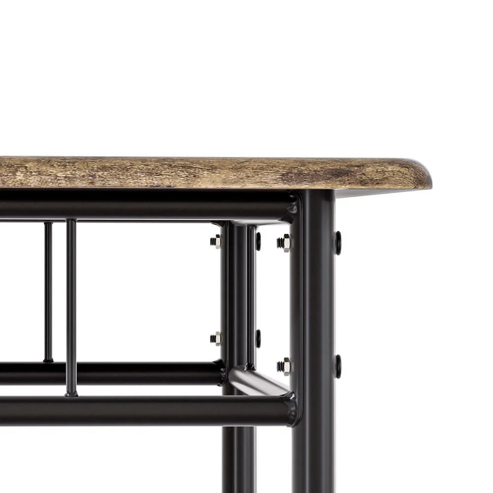 Dining Table and Chairs Set 5PCS Industrial Wooden Metal