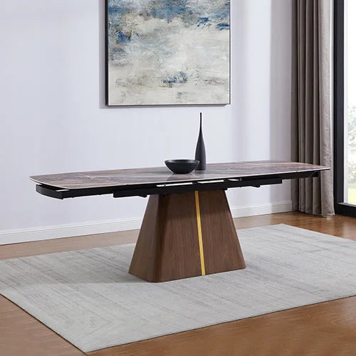 Dining Table MDF Ceramic Glass Table Top Extendable