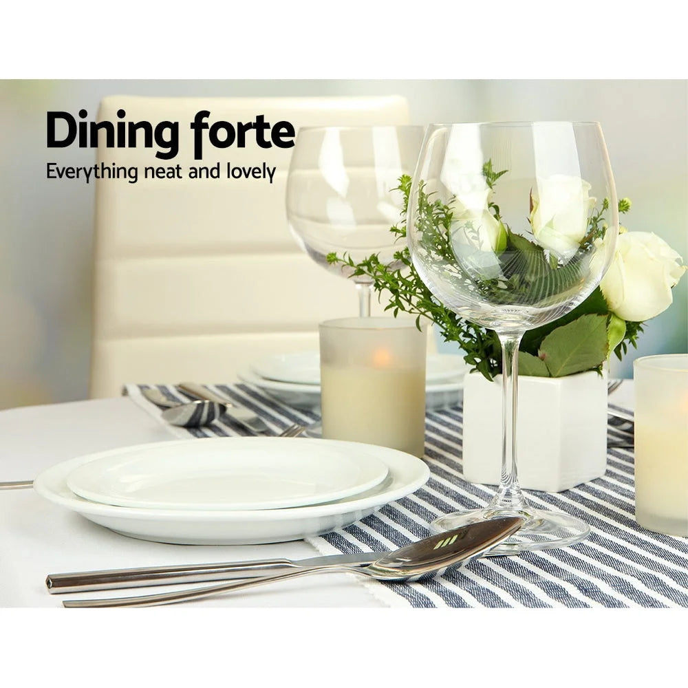 White timber 90cm dining table set with patio dining surface and support frame