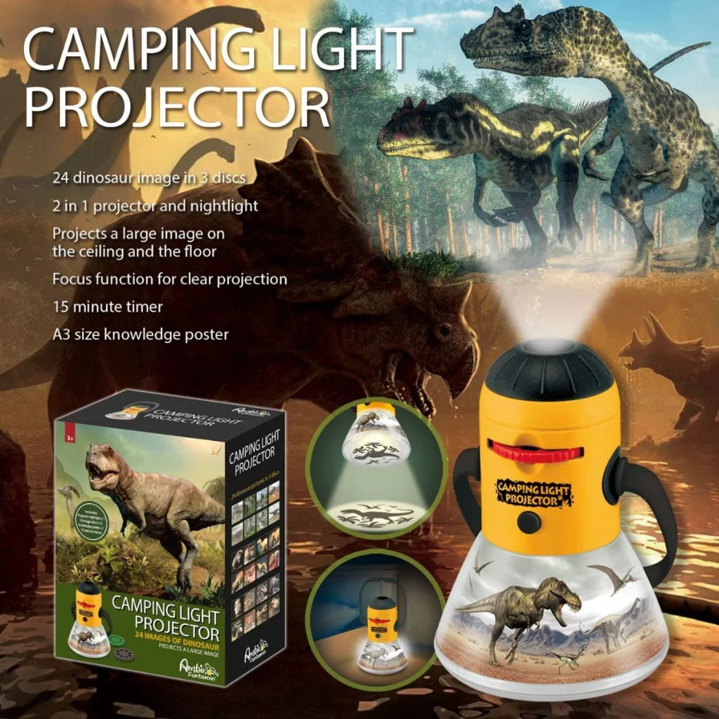 Dinosaur Mini Night Light Camping Projector - Lantern Torch