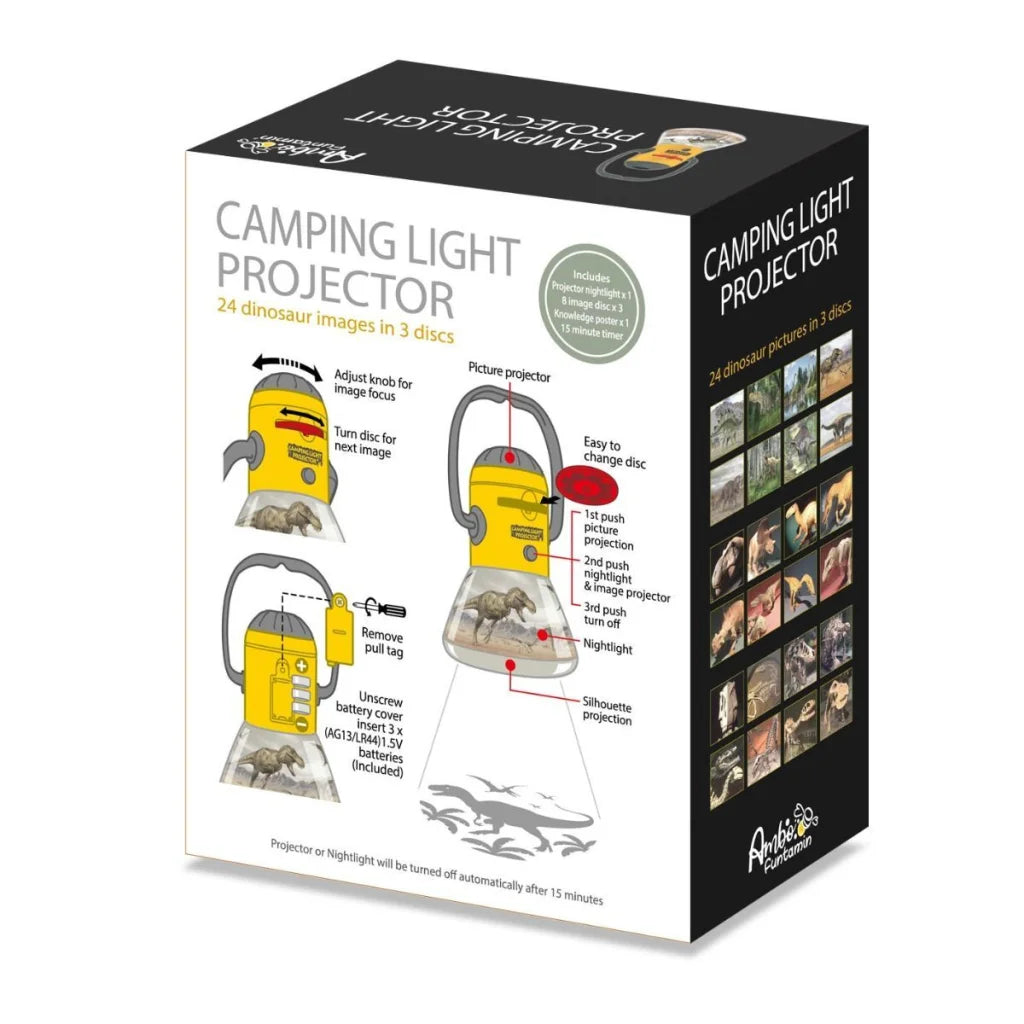 Dinosaur Mini Night Light Camping Projector - Lantern Torch