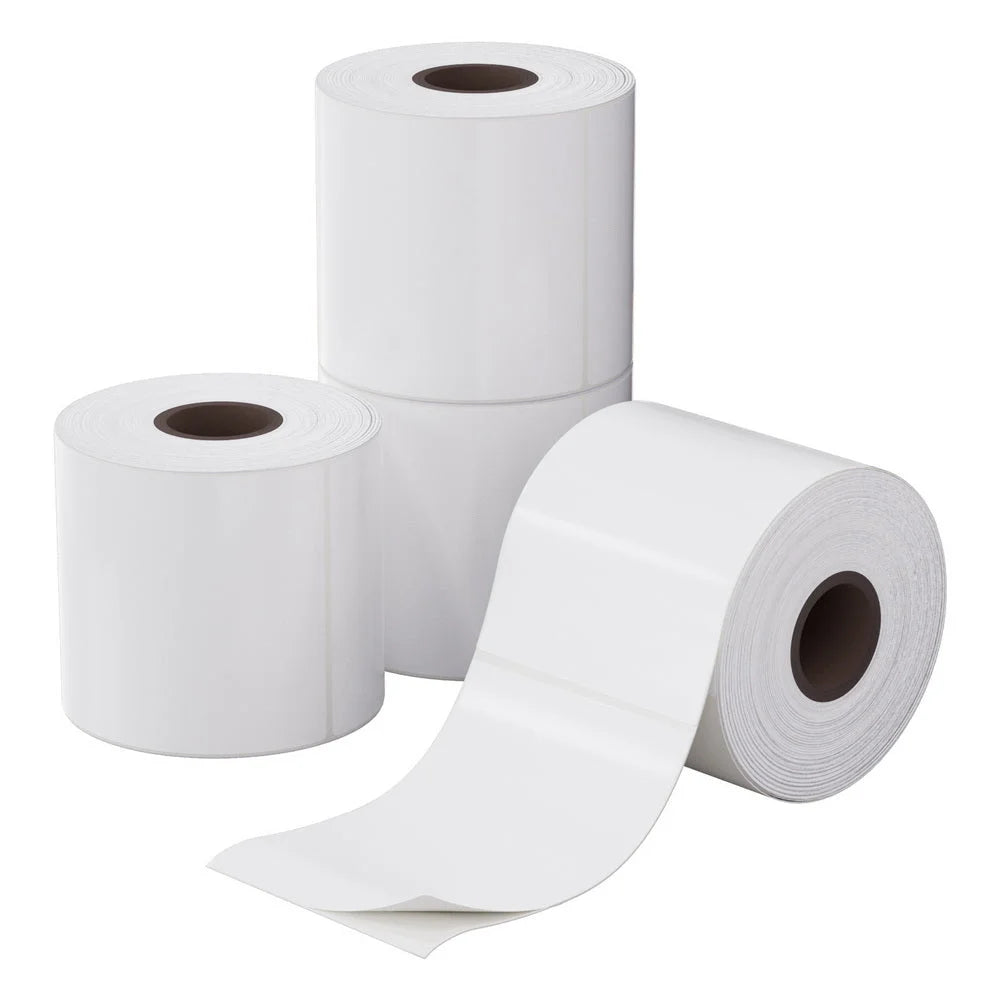 Direct Thermal Labels Printer Paper 4 Rolls - Barcode
