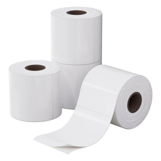 Direct Thermal Labels Printer Paper 4 Rolls - Barcode