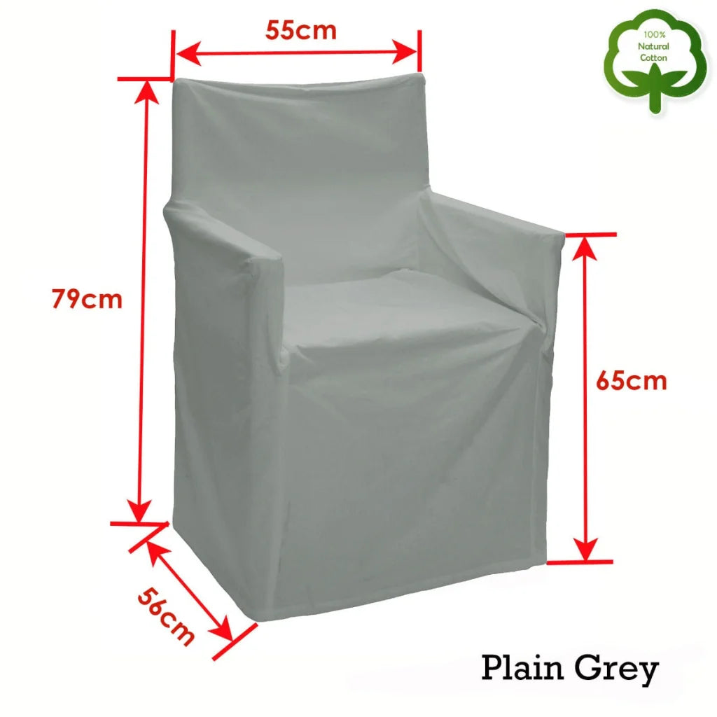 Director Chair Cover Rans 100% Cotton - Plain Grey