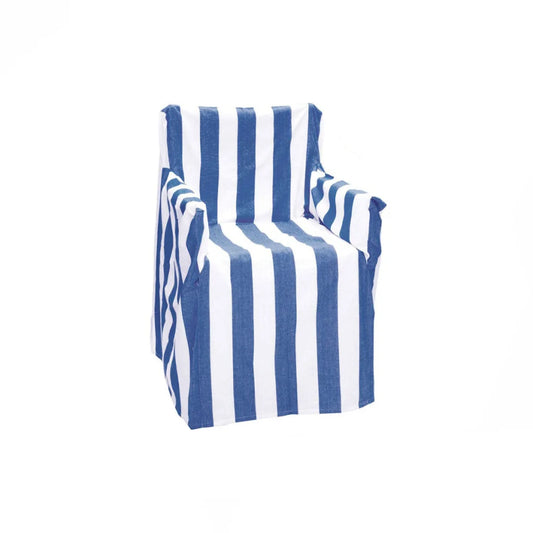 Director Chair Cover Rans 100% Cotton - Striped Cobalt Blue