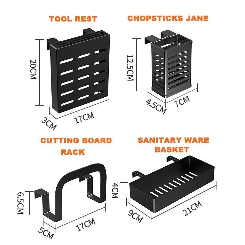 Dish Drying Rack 85cm Double Tier Kitchen Drain Holder
