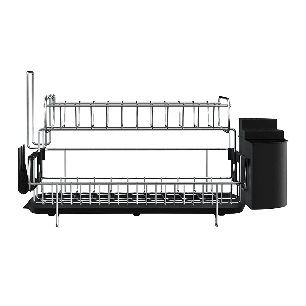 Storage rack with dish drying open shelves and sturdy frame