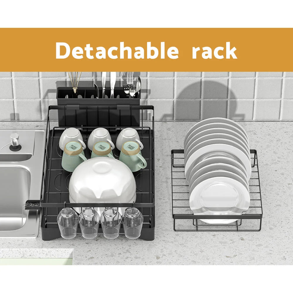 Dish rack expandable drying rack