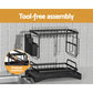 Dish rack expandable with slim posts and mounting brackets
