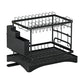 Dish Rack Expandable Drying Drainer Cutlery Holder Tray Kitchen