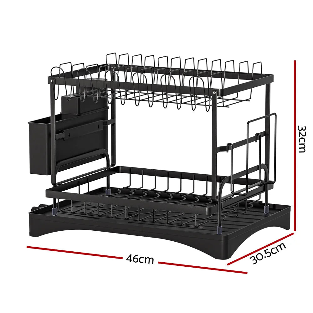 Dish Rack Expandable Drying Drainer Cutlery