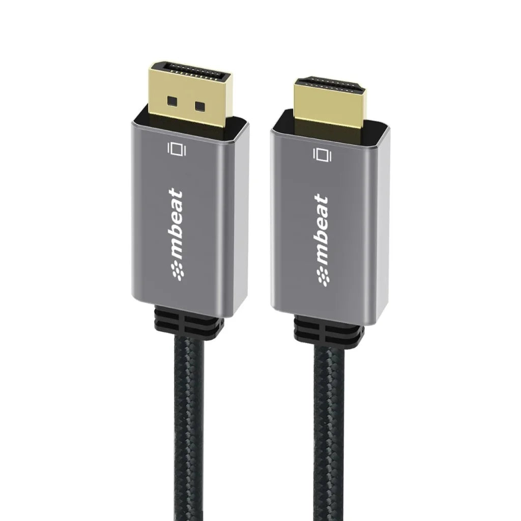 Display Port to HDMI Cable 1.8M 4K/60Hz Space Grey (mbeat