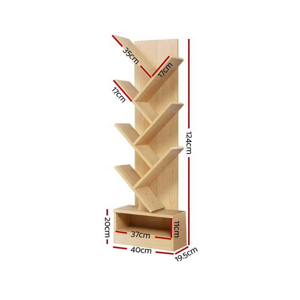 Display Shelf 7-Shelf Tree Bookshelf Book Storage Rack