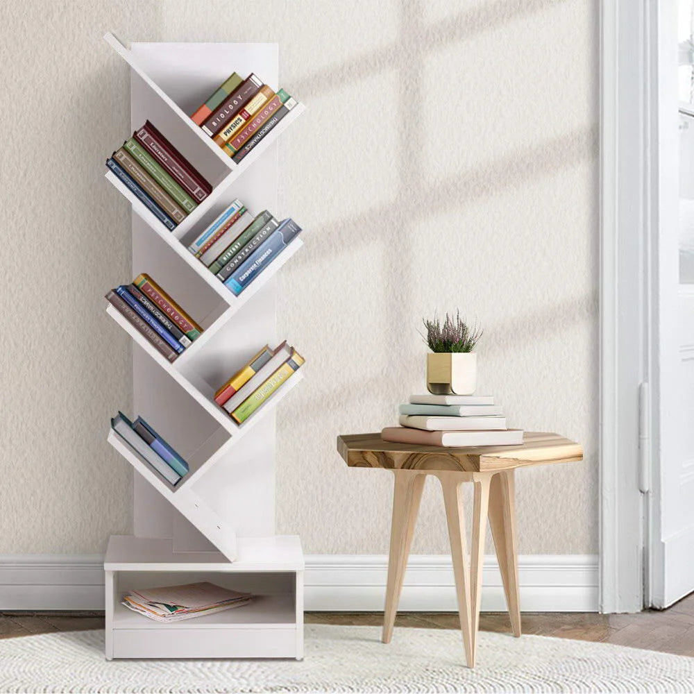 Display Shelf 7-Shelf Tree Bookshelf Book Storage Rack