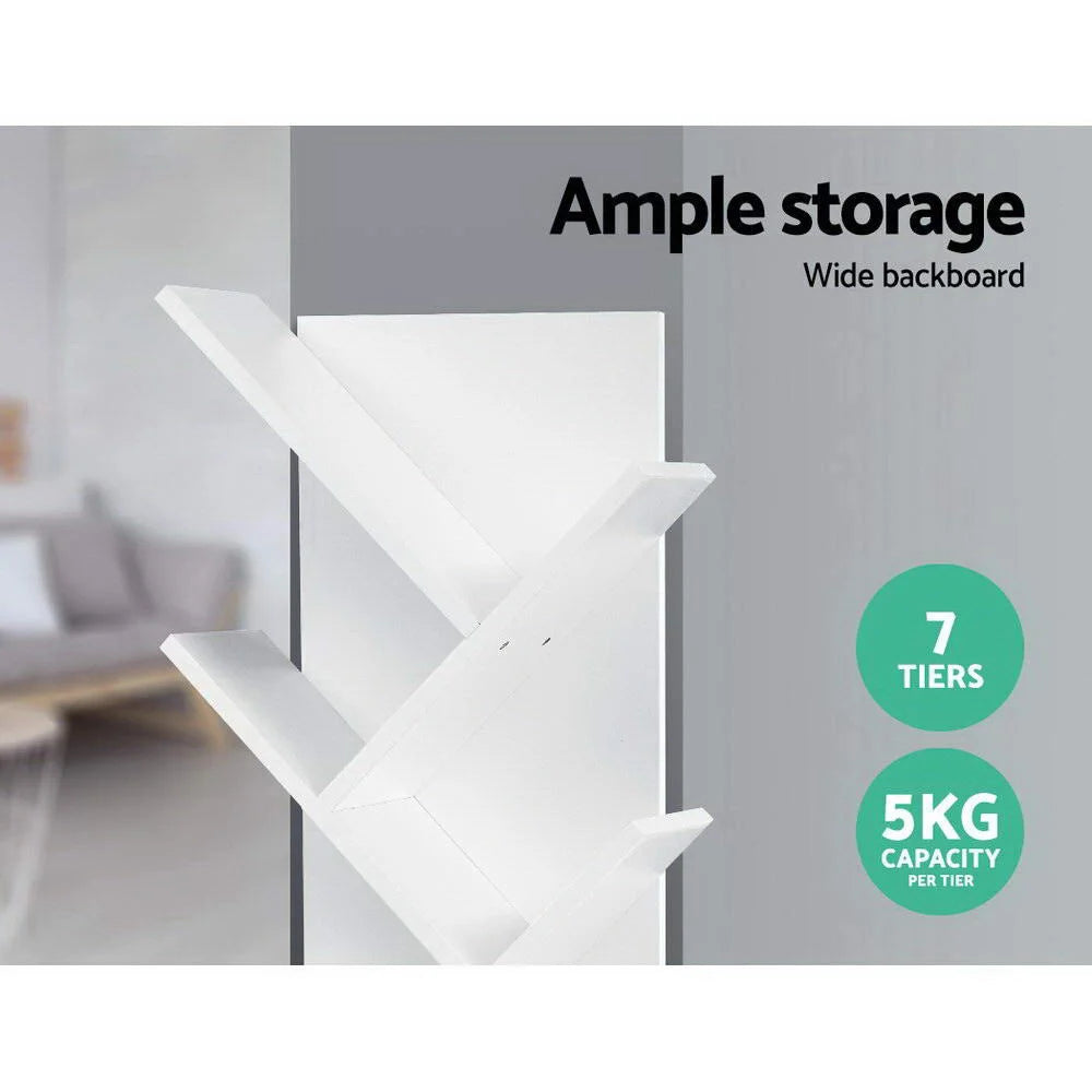 Display Shelf 7-Shelf Tree Bookshelf Book Storage Rack