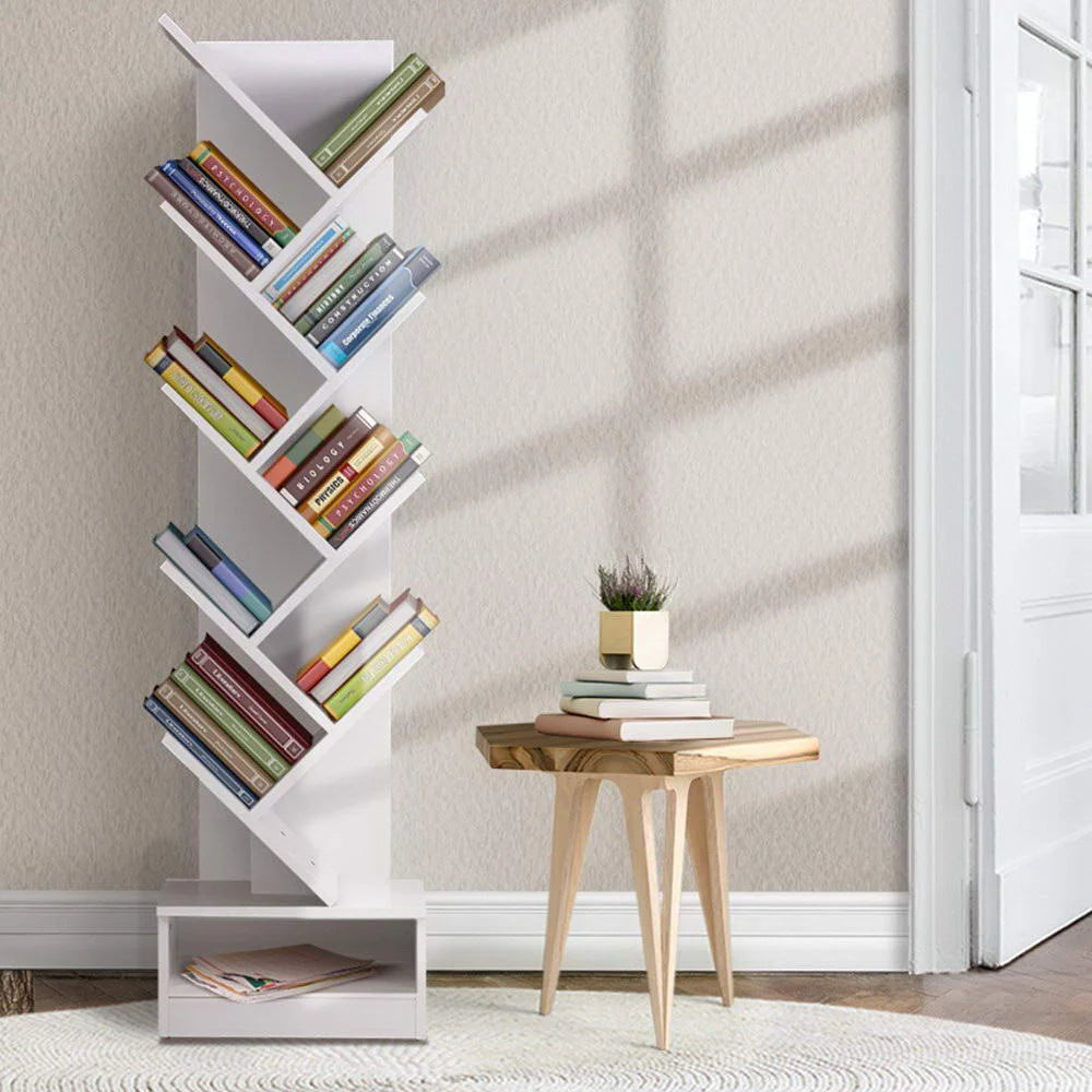 Display Shelf 9-Shelf Tree Bookshelf Book Storage Rack