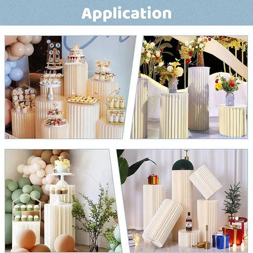 Display Stand 3 PCS Cardboard Round Plinth Cylinder