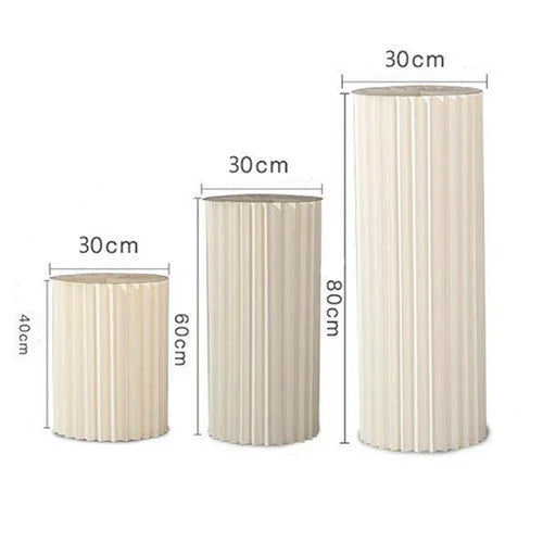 Display Stand 3 PCS Cardboard Round Plinth Cylinder