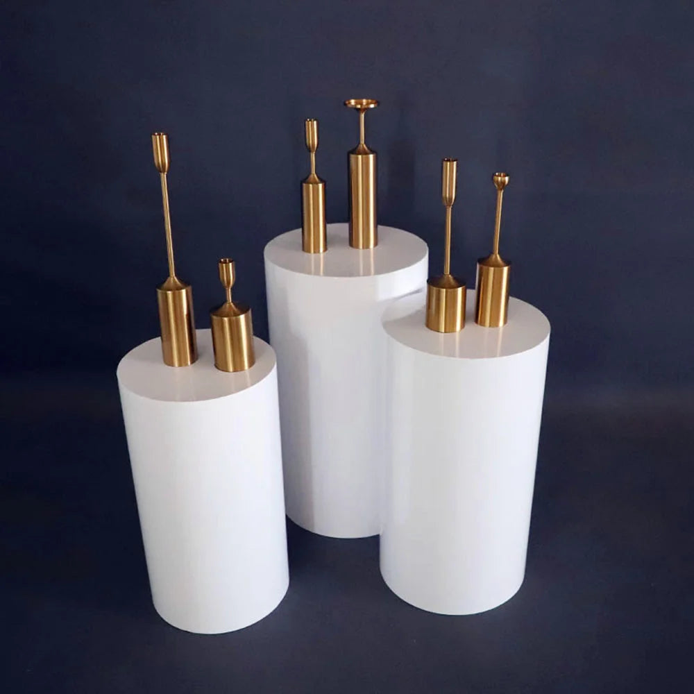 Display Stand 3PCS Round Cylinder Pedestal w/ Balloon Set &