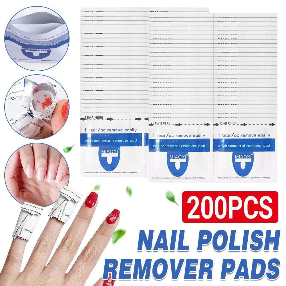 Disposable Nail Polish Remover UV Soak Off Acetone Art