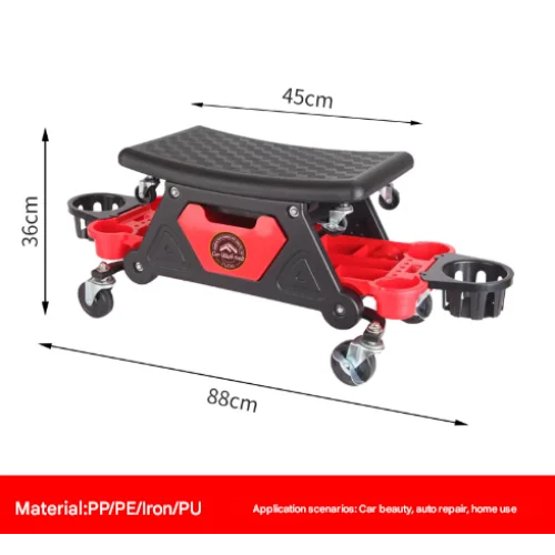 Divided Cup Holder Auto Repair Polishing Stool - Detachable