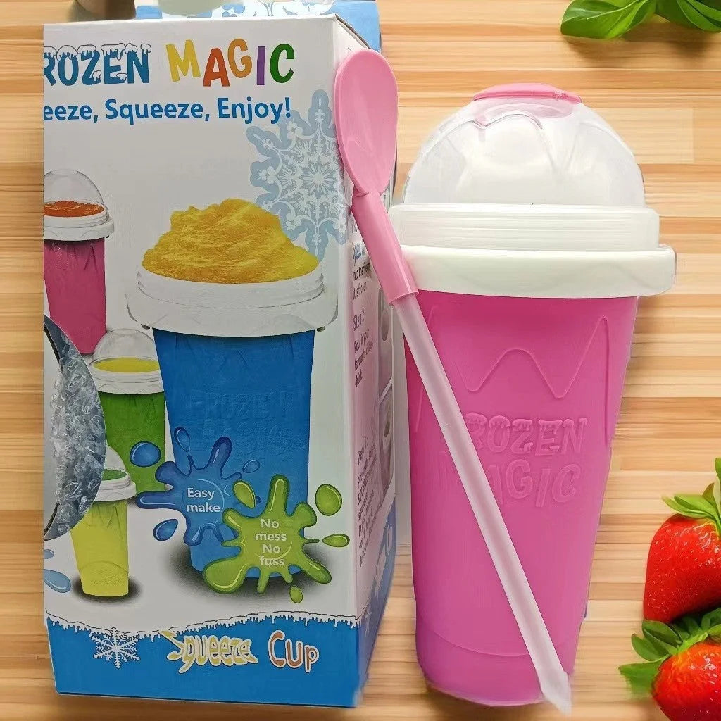 DIY Frozen Magic Slushy Maker Cup Quick Squeeze