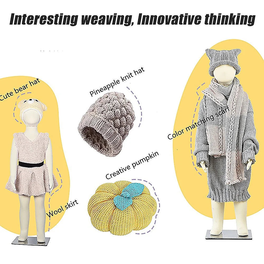 DIY Knitting Machine Smart Weaving Knit Rotating Kids Toy