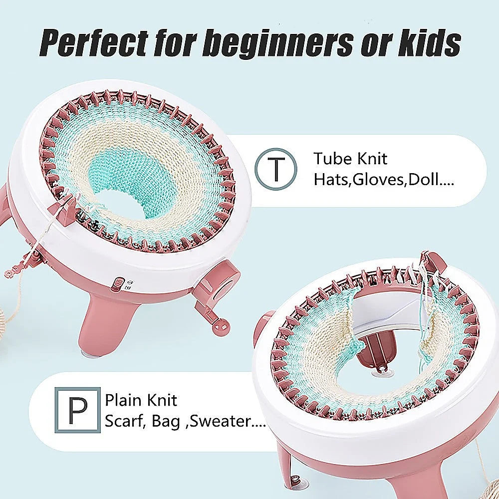 DIY Knitting Machine Smart Weaving Knit Rotating Kids Toy