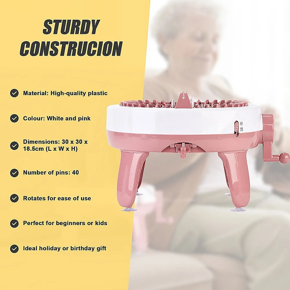 DIY Knitting Machine Smart Weaving Knit Rotating Kids Toy