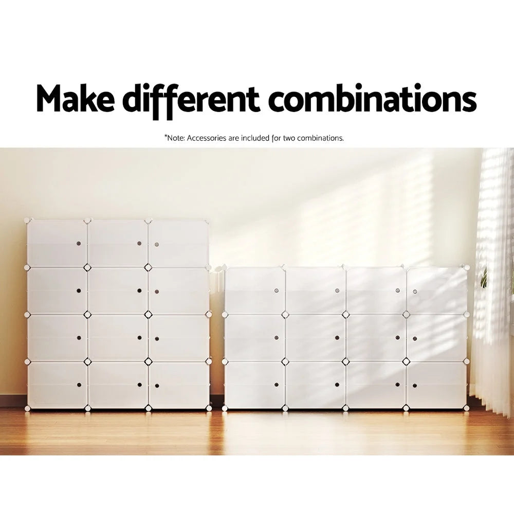 DIY Shoe Box Shoe Cabinet White Storage Cube Portable
