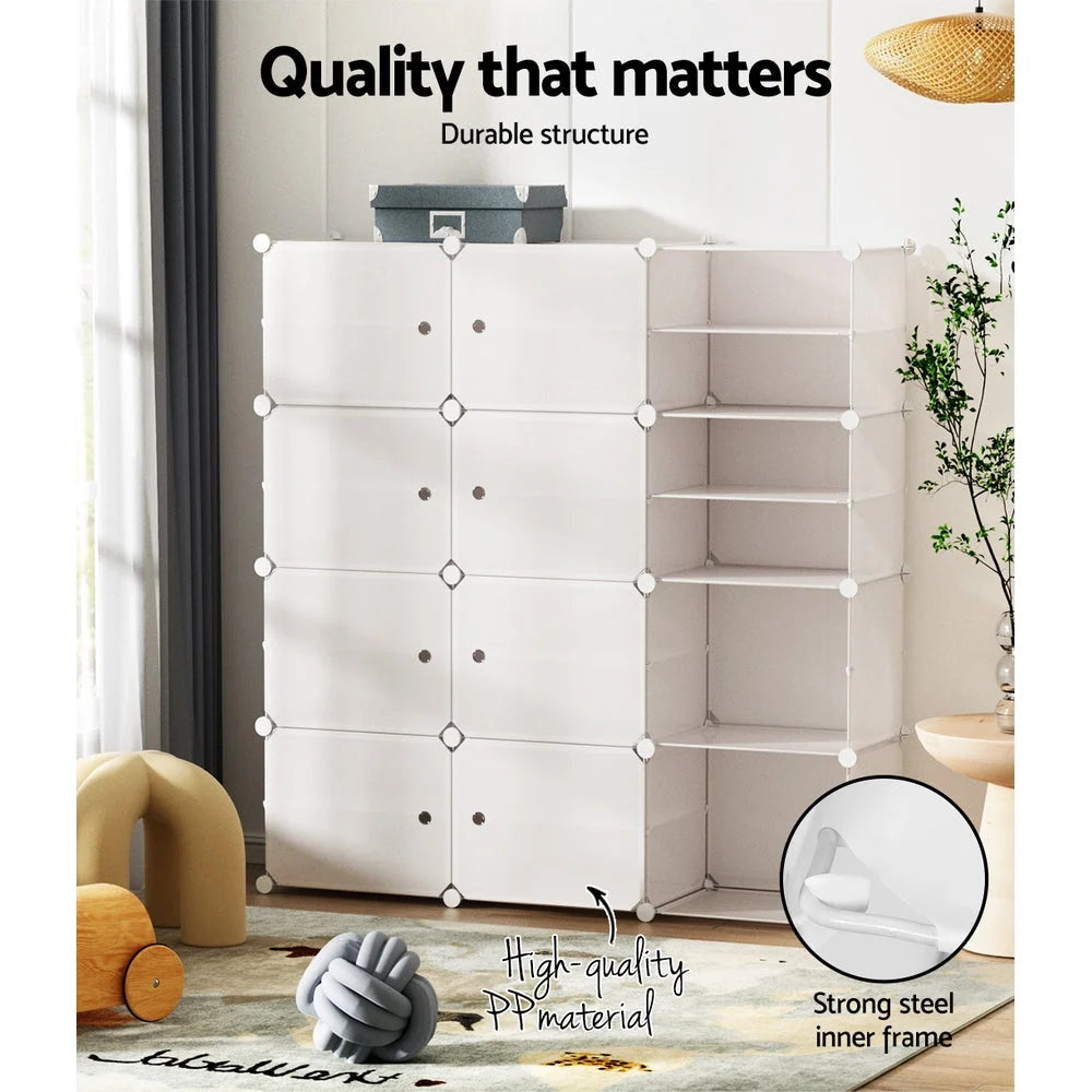 DIY Shoe Box Shoe Cabinet White Storage Cube Portable