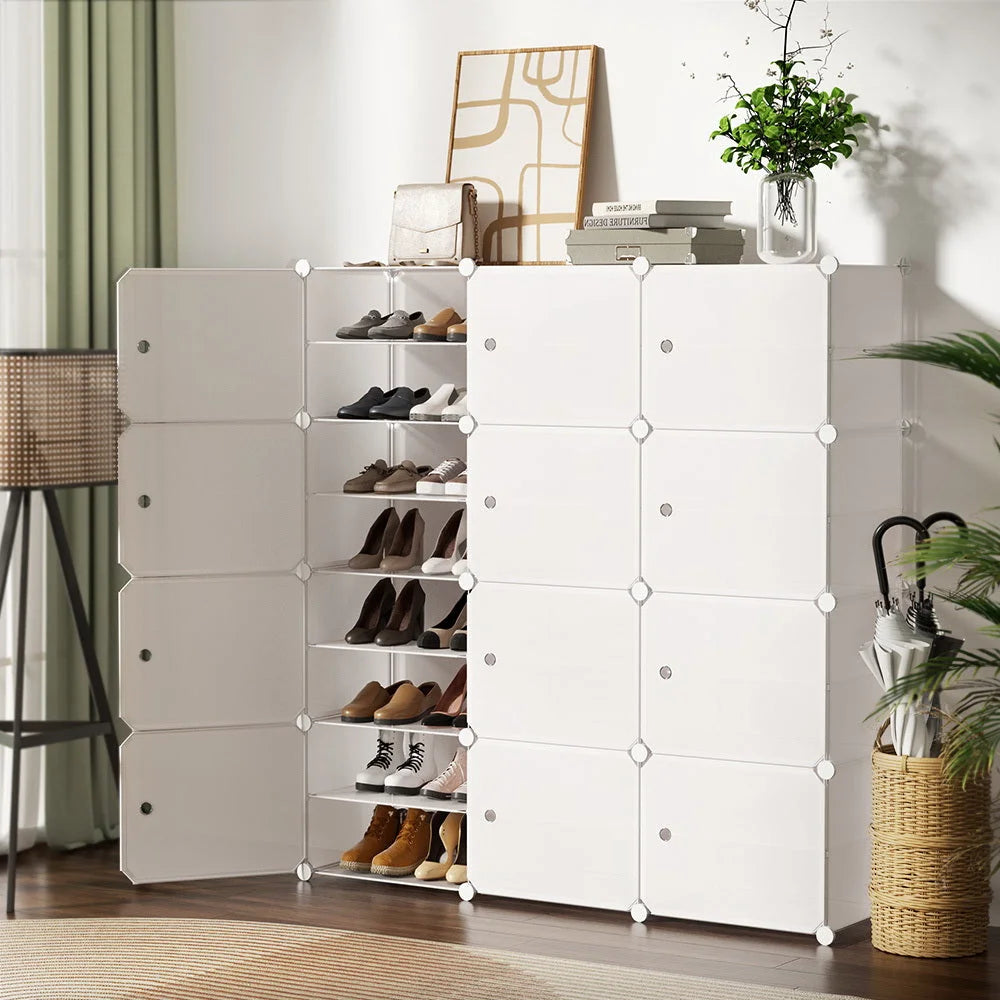 DIY Shoe Box Shoe Cabinet White Storage Cube Portable