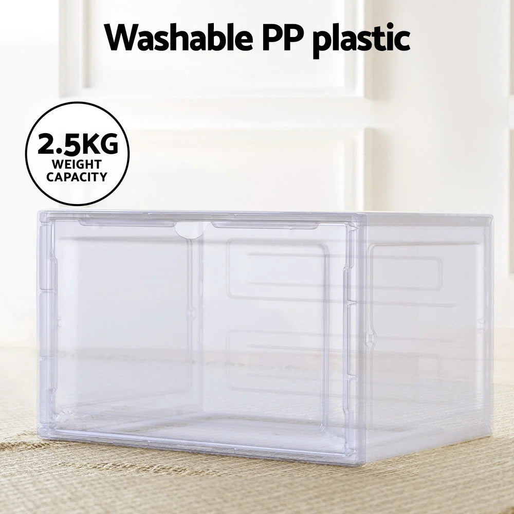 DIY Shoe Box Set of 2 Stackable Shoe Storage Case