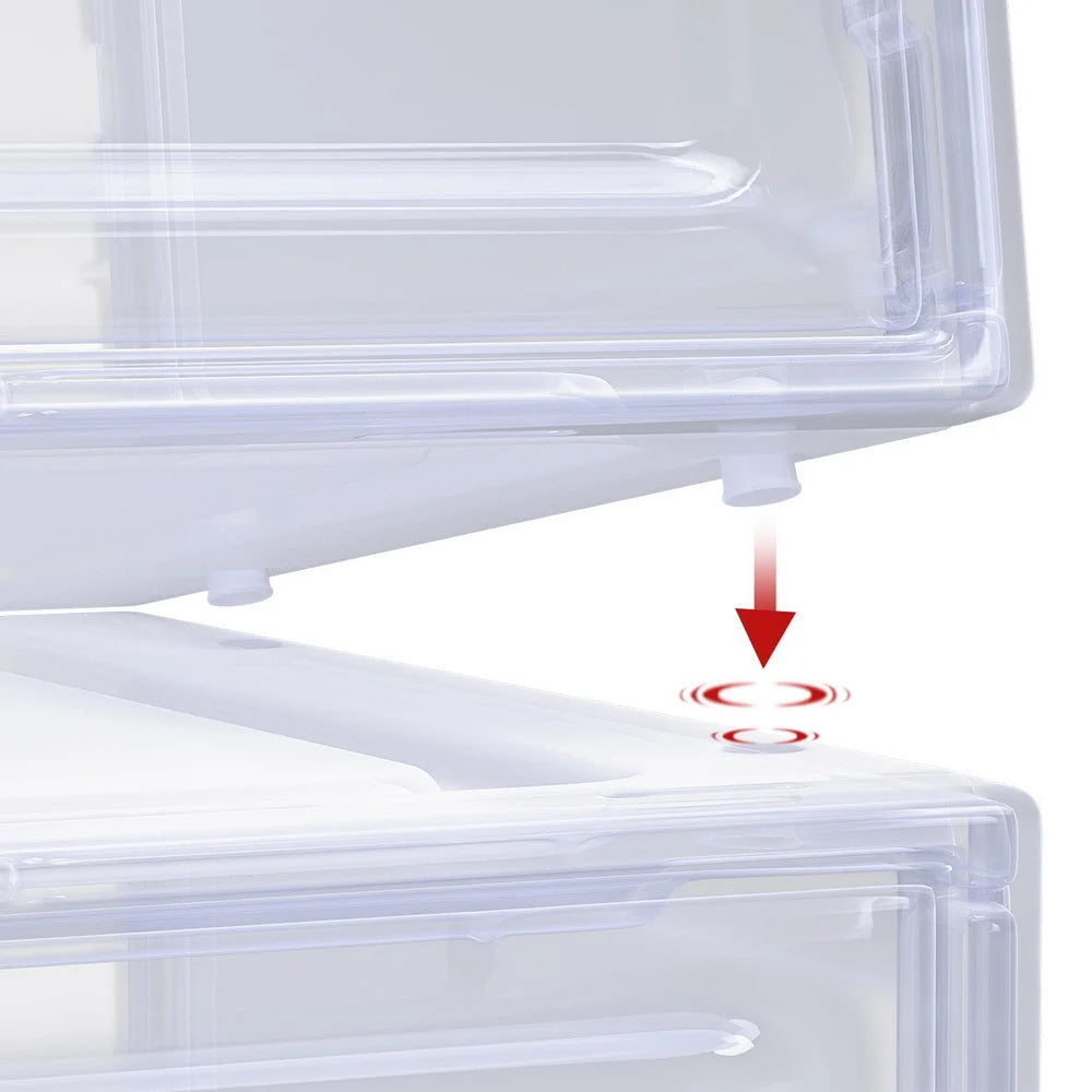DIY Shoe Box Set of 2 Stackable Shoe Storage Case