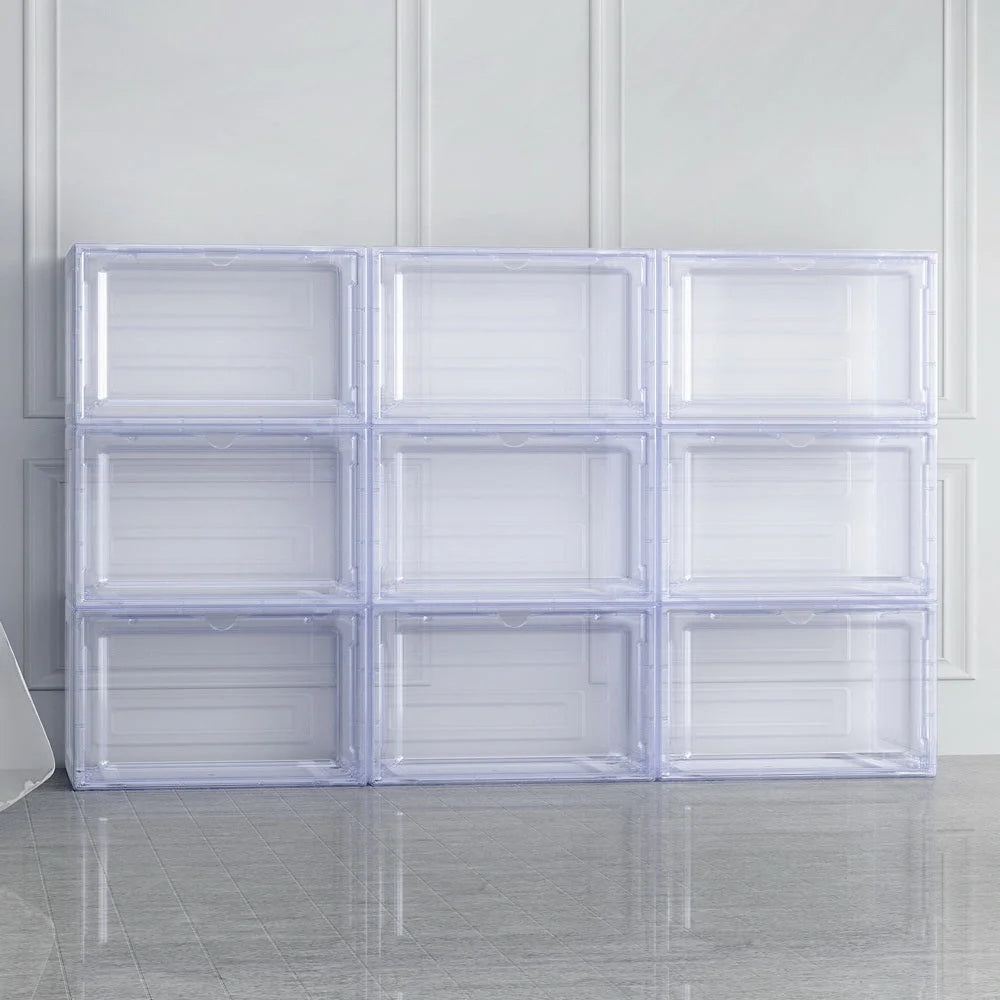 DIY Shoe Box Set of 2 Stackable Shoe Storage Case