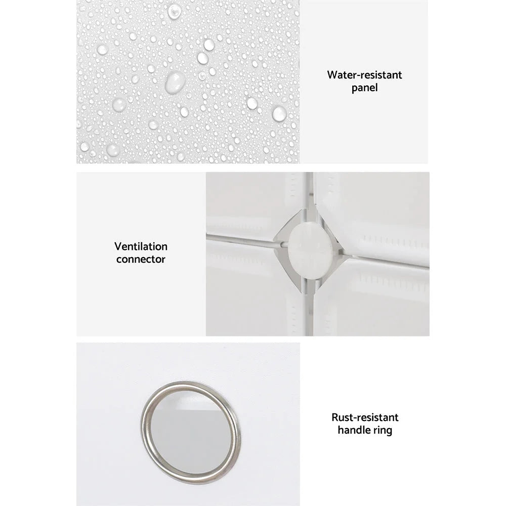 DIY Shoe Cabinet Shoe Box White Storage Cube Portable