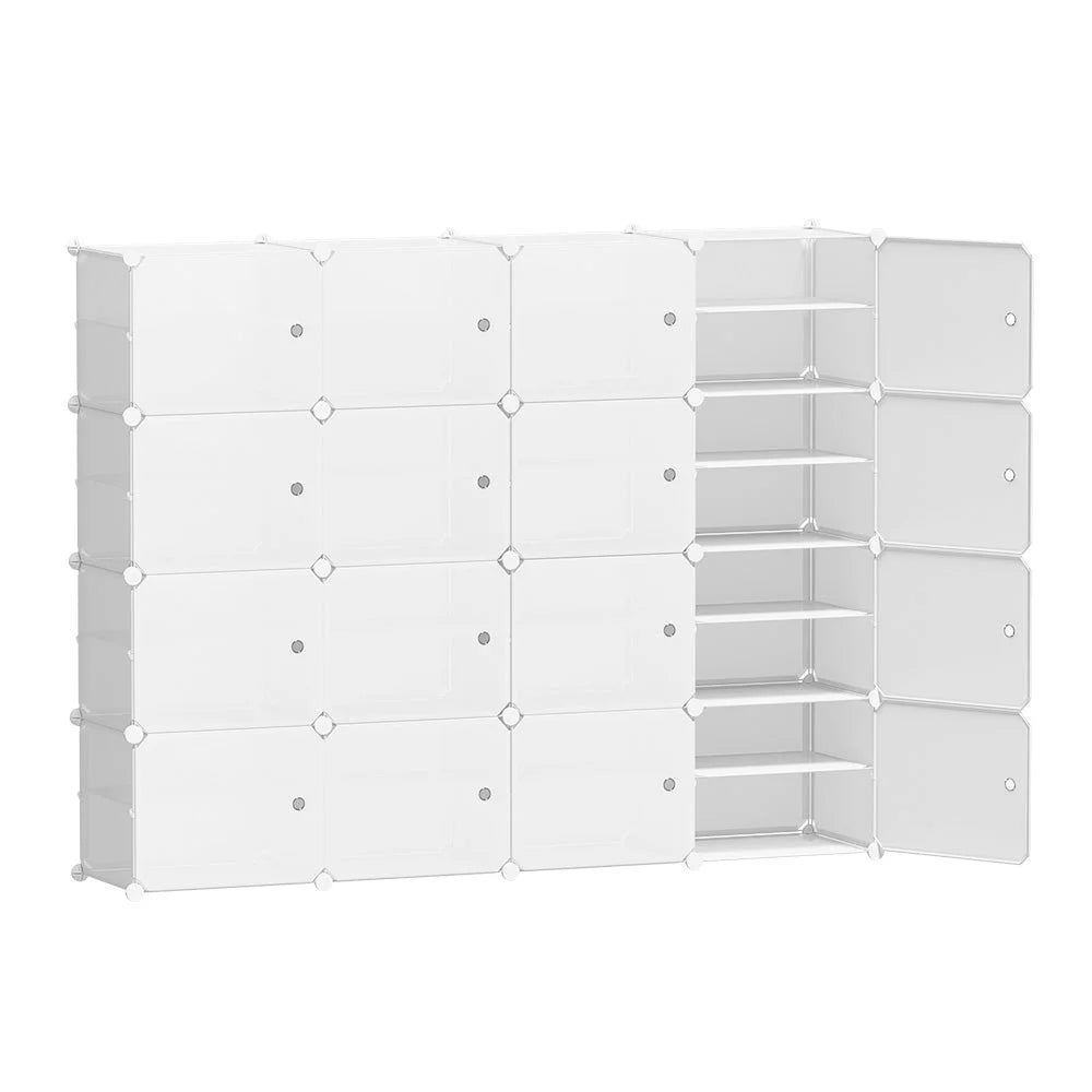 DIY Shoe Cabinet Shoe Box White Storage Cube Portable