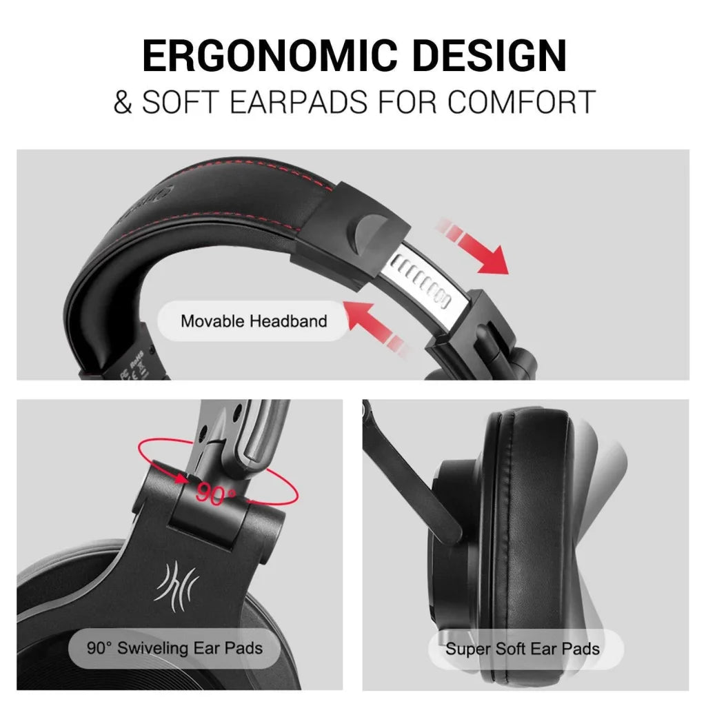 Dj Monitor Headphones With Mic Black - Electronics >