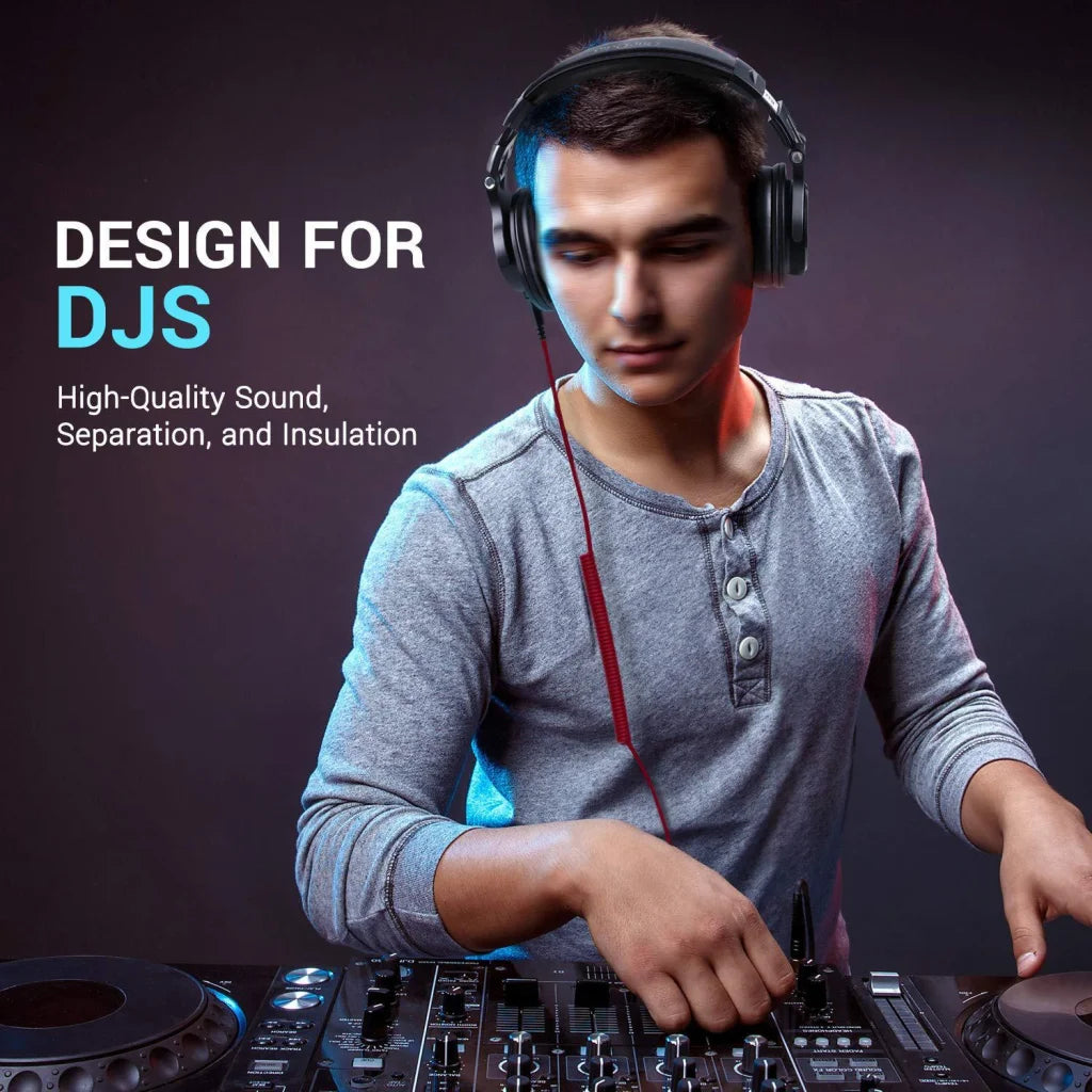 Dj Monitor Headphones With Mic Black - Electronics >