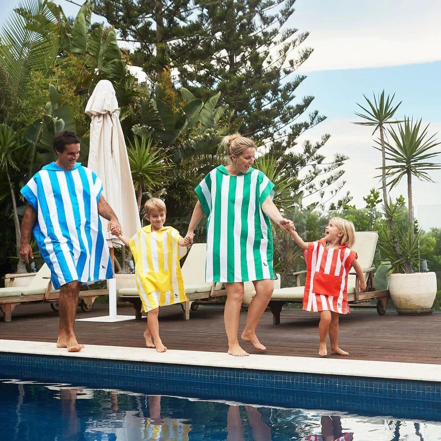 Dock & Bay Adult Poncho Hooded Towel | Cabana Collection | Bondi Blue M