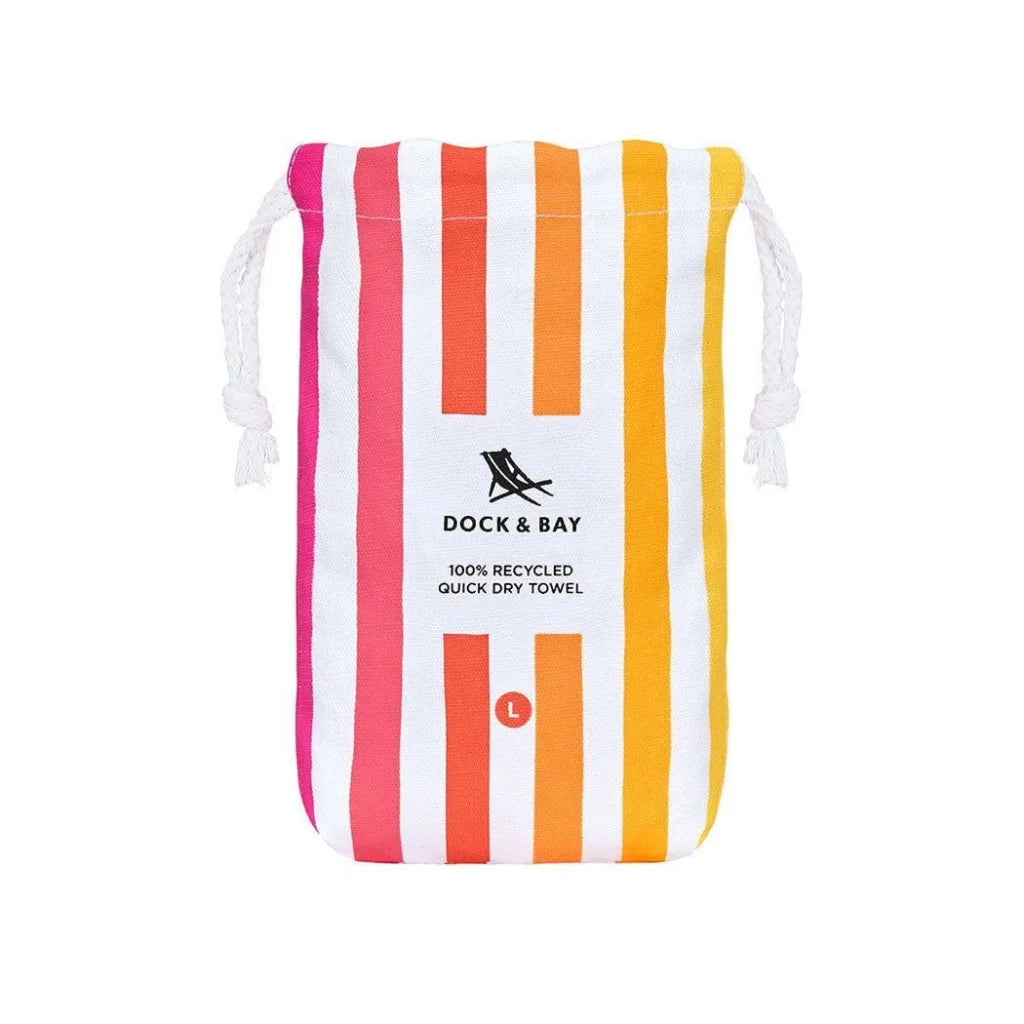 Dock & Bay Beach Towel Cabana Collection L | Quick Dry | Peach Sunrise-1973193415642451974