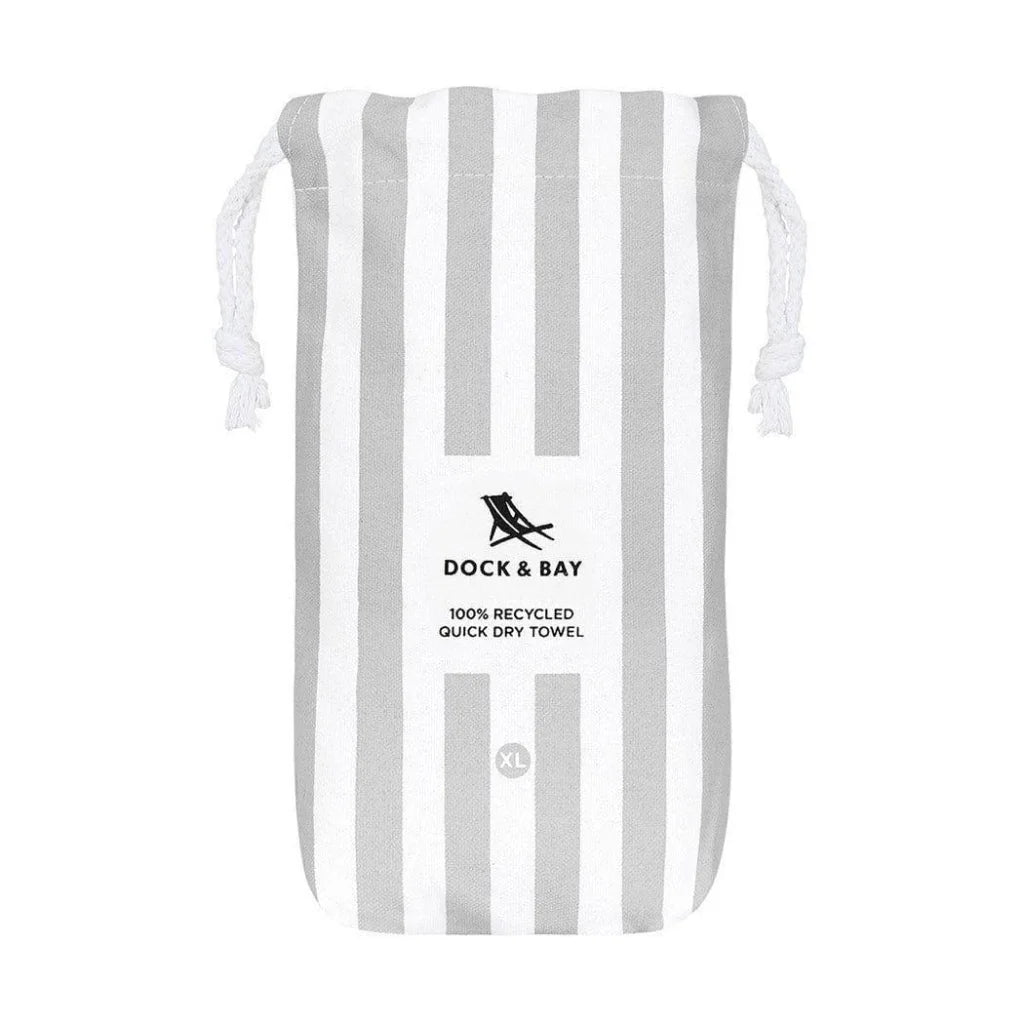 Dock & Bay Beach Towel Cabana Collection XL | Quick Dry | Goa Grey-1973193413037789186