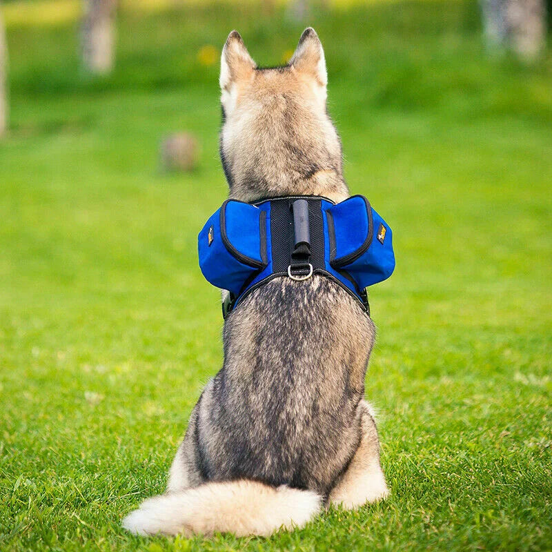 Dog Backpack Harness Pet Carrier Saddle Bag Reflective
